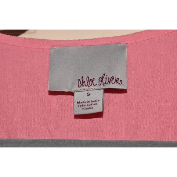 CHLOE‎ OLIVER $118 V-Neck Dropwaist Tassel Dress Pink Small - Picture 5 of 5